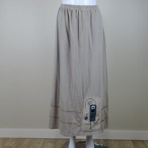 Primitive Twigs Vintage Cotton Maxi Skirt SIZE s/m Artsy, Made in USA